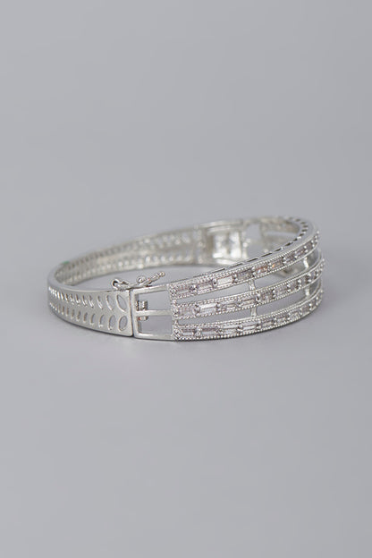 White Finish Zircon Bracelet