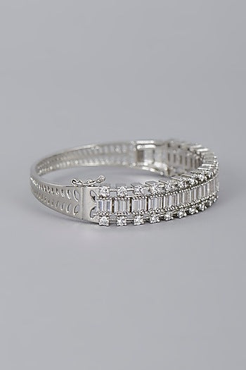 White Finish Zircon  Bracelet