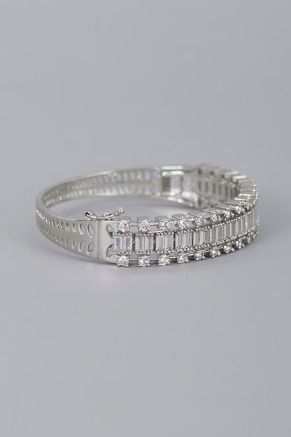 White Finish Zircon  Bracelet