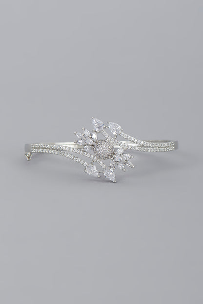 White Finish Zircon  Bracelet