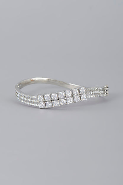 White Finish Zircon Bracelet