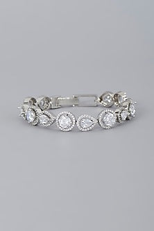 White Finish Zircon Bracelet