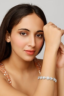 White Finish Zircon Bracelet