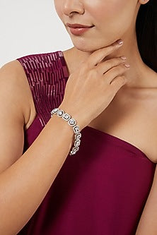 White Finish Zircon Bracelet