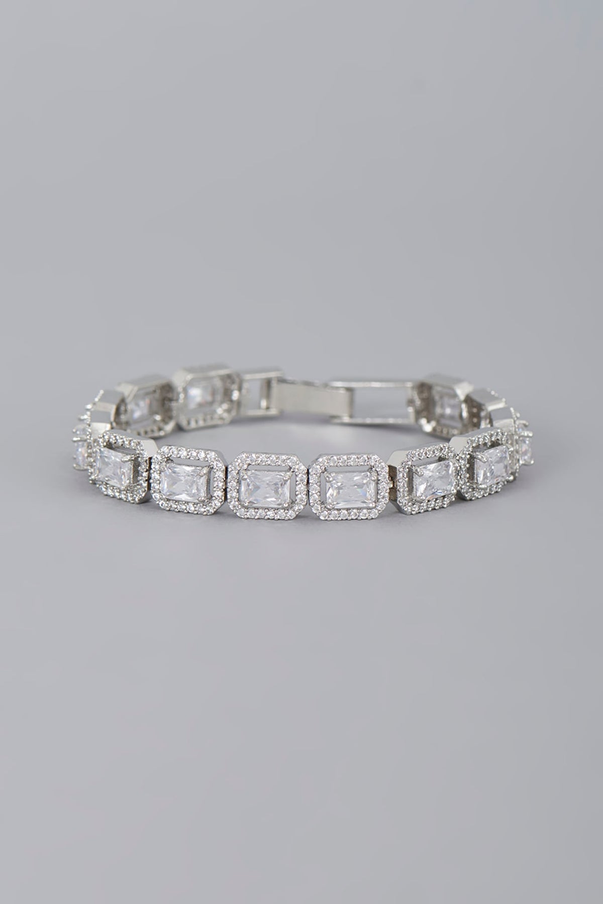 White Finish Zircon  Bracelet