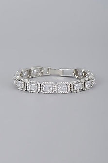 White Finish Zircon  Bracelet