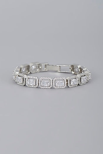 White Finish Zircon  Bracelet
