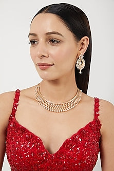 Gold Finish Zircon Necklace Set