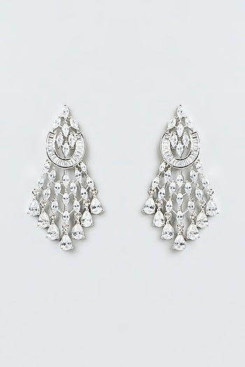 White Finish Zircon Necklace Set
