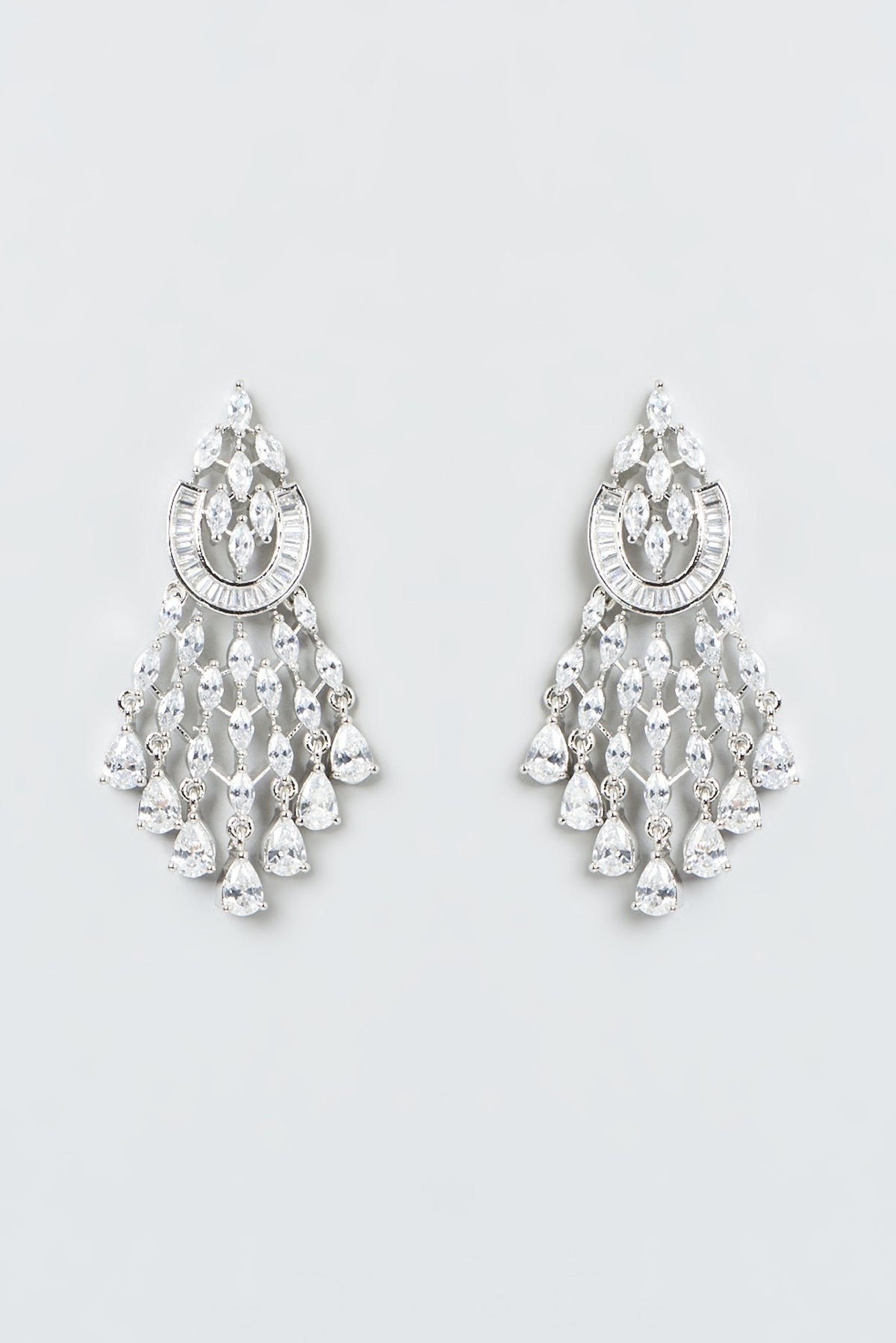 White Finish Zircon Necklace Set