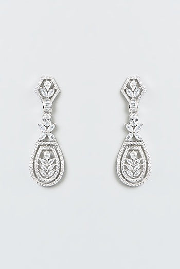 White Finish Zircon Necklace Set