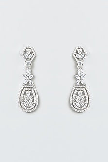 White Finish Zircon Necklace Set