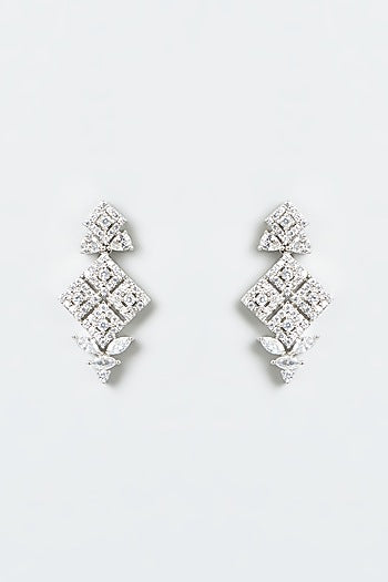White Finish Zircon Necklace Set