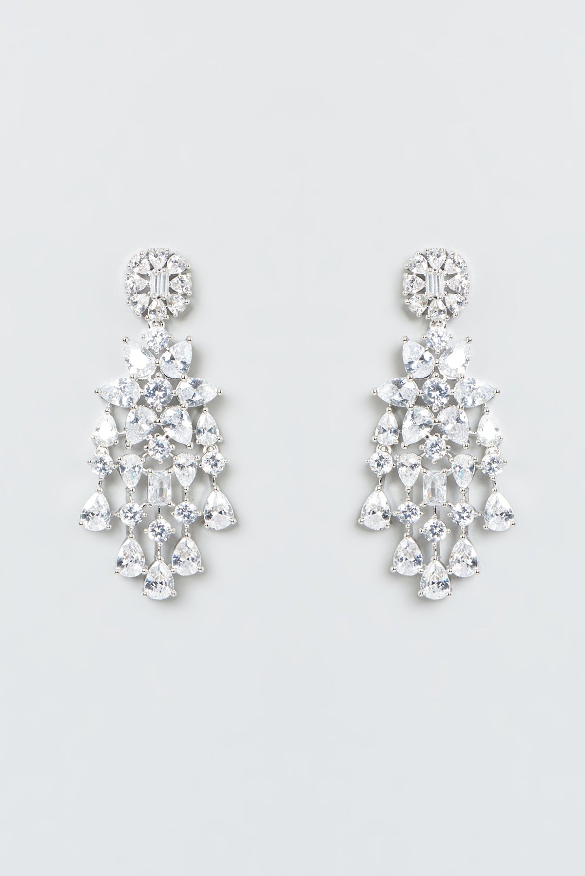 White Finish Zircon Necklace Set