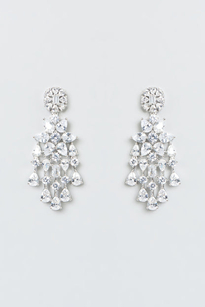 White Finish Zircon Necklace Set