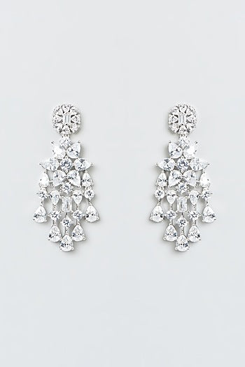 White Finish Zircon Necklace Set