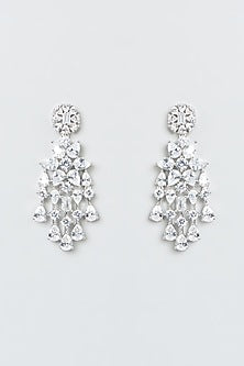 White Finish Zircon Necklace Set