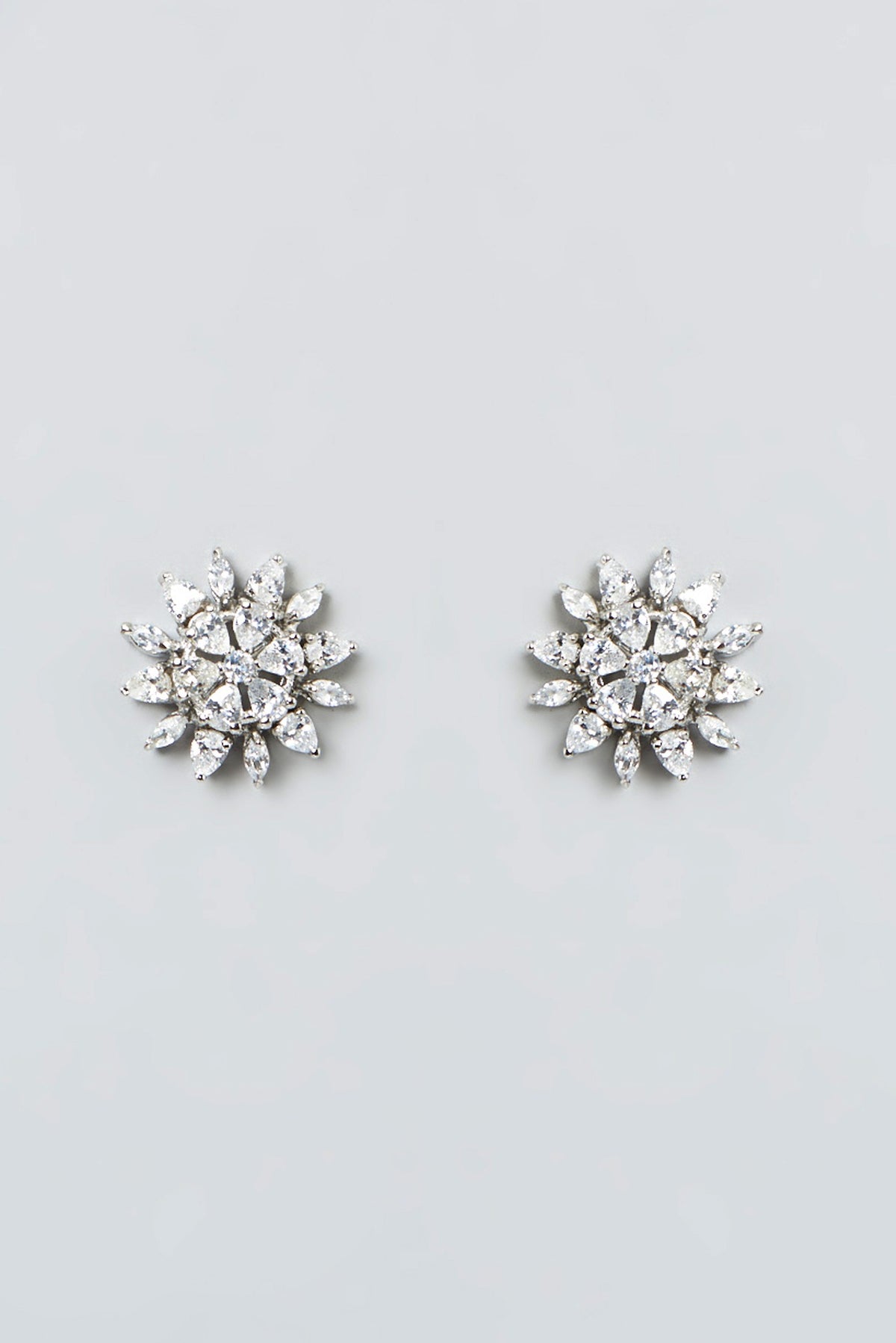 White Finish Zircon Layered Necklace Set