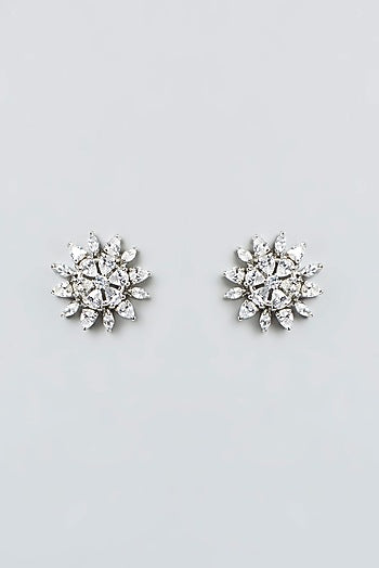 White Finish Zircon Layered Necklace Set