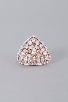 Rose Gold Finish Zircon Ring