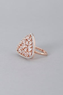 Rose Gold Finish Zircon Ring