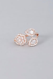 Rose Gold Finish Zircon  Ring