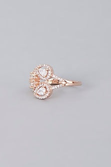 Rose Gold Finish Zircon  Ring