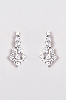 White Finish Zircon Layered Necklace Set