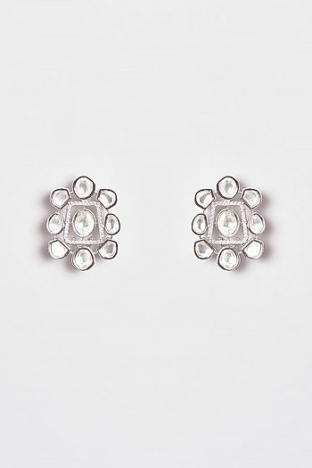 White Finish Zircon Layered Necklace Set