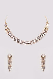 Gold Finish Zircon Necklace Set