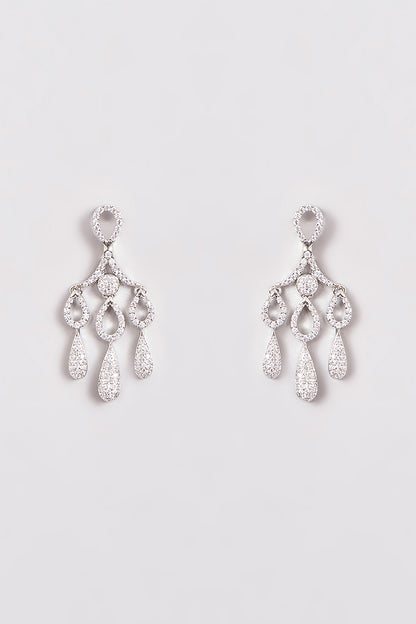 White Finish Zircon Necklace Set