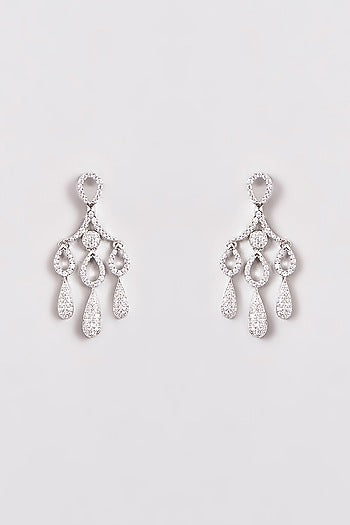White Finish Zircon Necklace Set