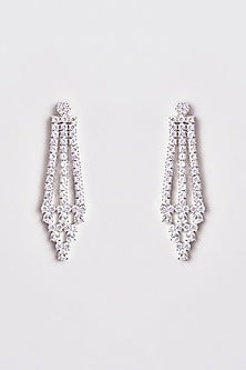 White Finish Zircon Layered Necklace Set