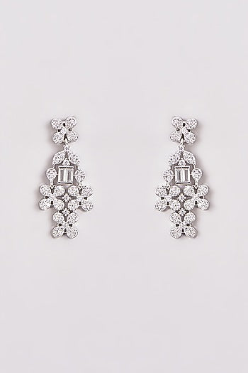 White Finish Zircon Necklace Set