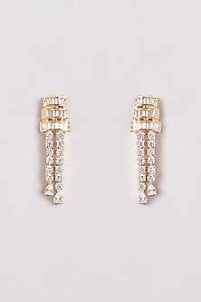 Gold Finish Zircon Layered Necklace Set