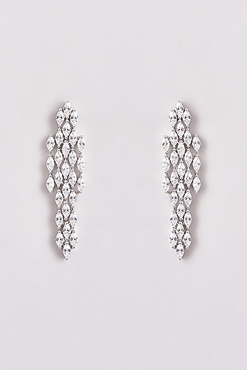 White Finish Zircon Necklace Set