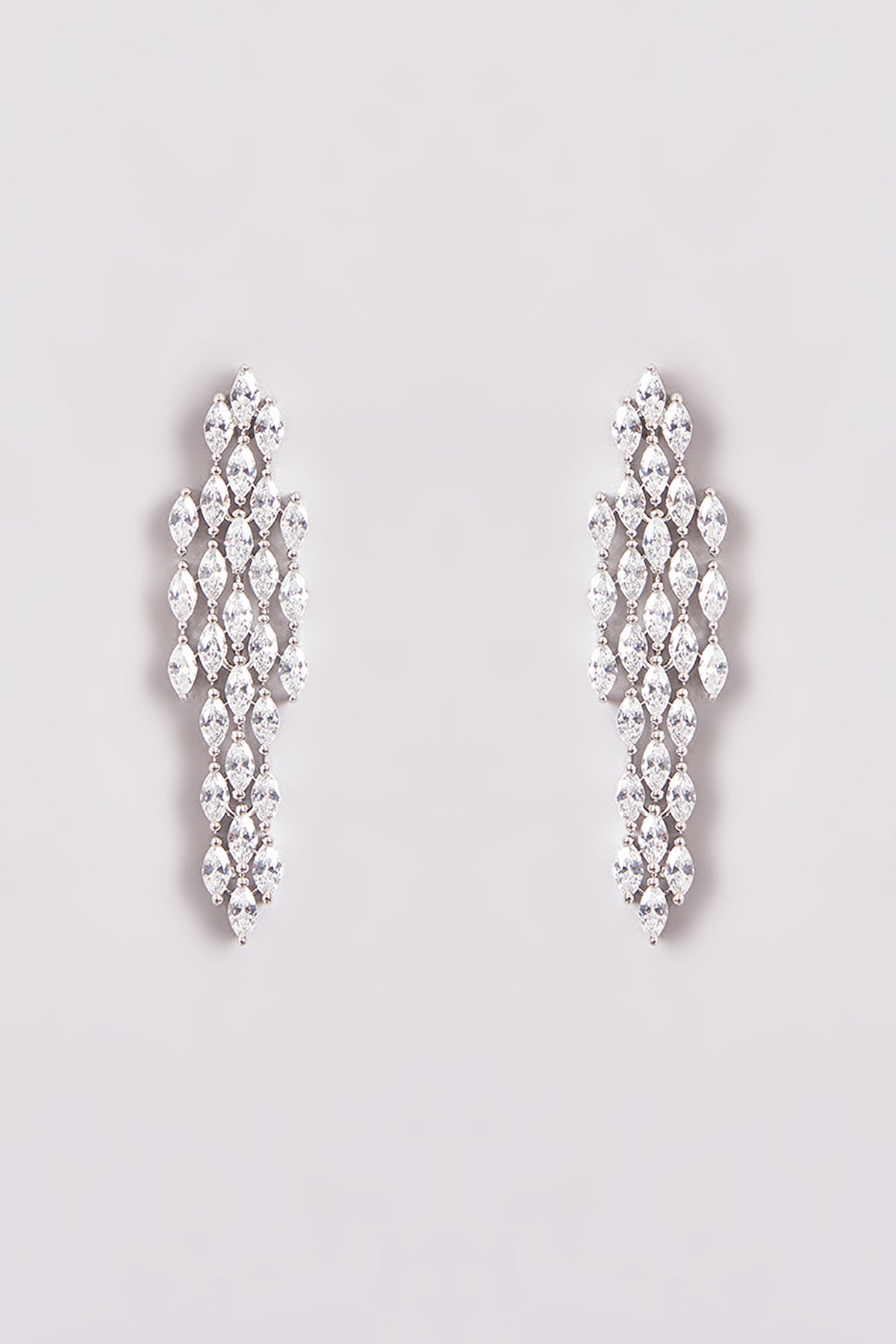 White Finish Zircon Necklace Set