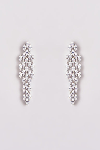 White Finish Zircon Necklace Set
