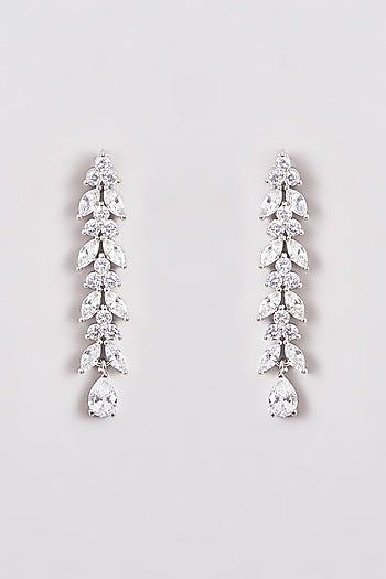 White Finish Zircon Necklace Set