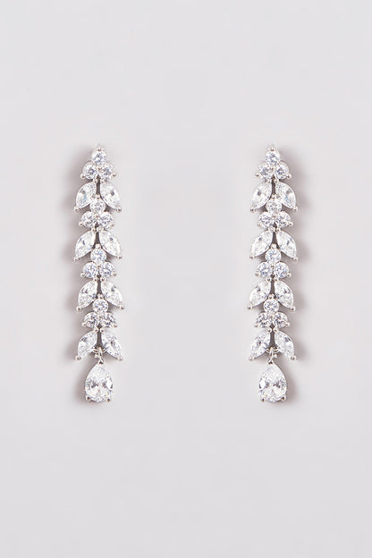 White Finish Zircon Necklace Set