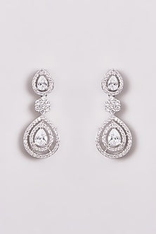 White Finish Zircon Necklace Set