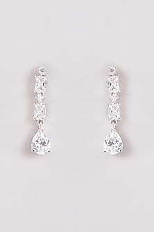 White Finish Zircon Necklace Set