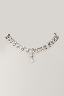White Finish Zircon Necklace