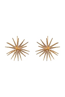 Gold Finish Diamond Earrings