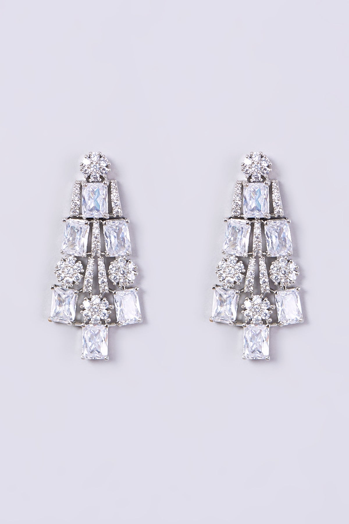White Finish Zircon Necklace Set