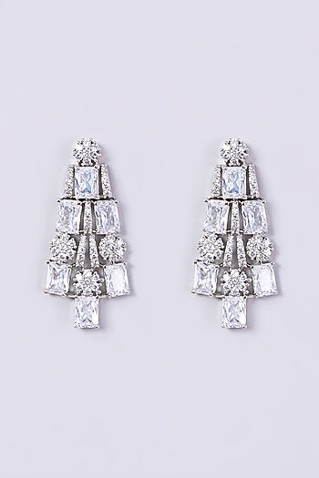White Finish Zircon Necklace Set