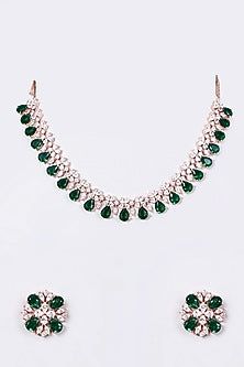 Rose Gold Finish Necklace Set