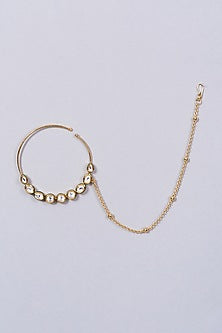 Gold Finish Kundan Polki Nath