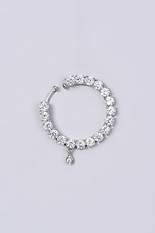 White Finish Zircon Nose Ring
