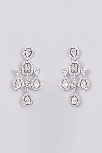 White Finish Zircon Necklace Set
